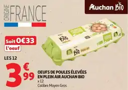 Auchan Supermarché AUCHAN BIO Oeufs de poules élevées en plein air offre