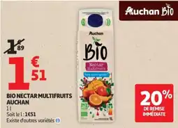 Auchan Supermarché AUCHAN BIO Nectar multifruits offre