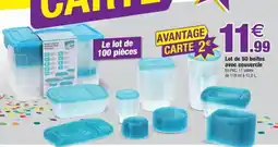 Bazarland Lot de 50 boîtes avec couvercle offre