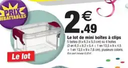 Bazarland Le lot de mini boîtes à clips offre