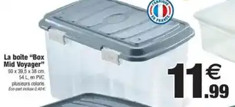 Bazarland La boîte "Box Mid Voyager" offre