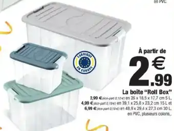 Bazarland La boîte "Roll Box" offre