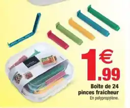 Bazarland Boîte de 24 pinces fraicheur offre