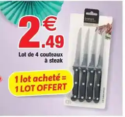 Bazarland Lot de 4 couteaux à steak offre