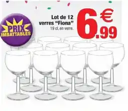 Bazarland Lot de 12 verres "Fiona" offre