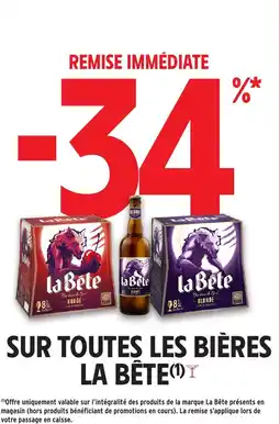 Intermarché Sur toutes les bières la bête offre