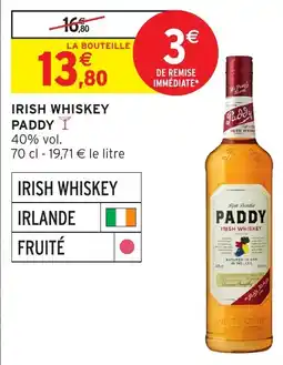 Intermarché Irish whiskey paddy offre