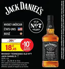 Intermarché Whiskey tennessee old n°7 jack daniel's offre