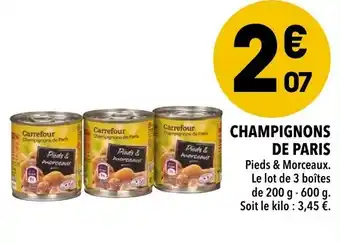 Supeco Champignons de paris offre
