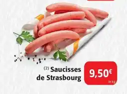 Colruyt Saucisses de Strasbourg offre