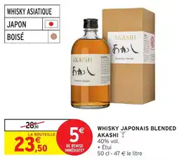 Intermarché Whisky japonais blended akashi offre