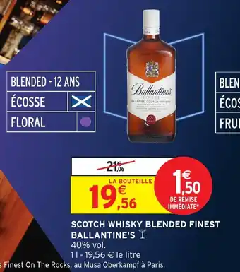 Intermarché Scotch whisky blended finest ballantine's offre