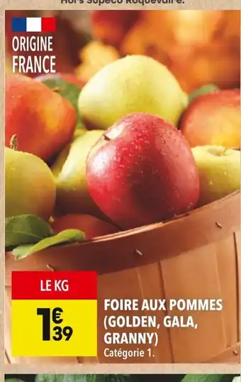 Supeco Foire aux pommes golden, gala, granny offre
