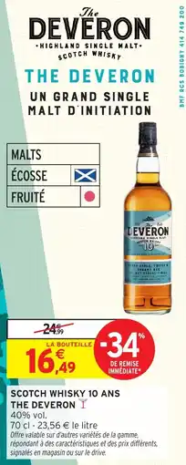 Intermarché Scotch whisky 10 ans the deveron offre