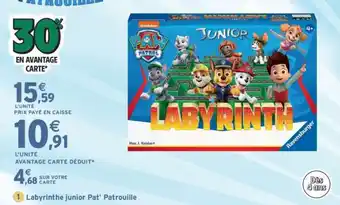Intermarché Labyrinthe junior Pat' Patrouille offre