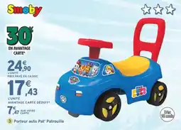 Intermarché Porteur auto Pat' Patrouille offre