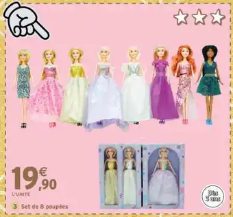 Intermarché Set de 8 poupées offre