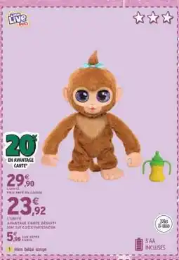 Intermarché Mon Bébé Singe offre