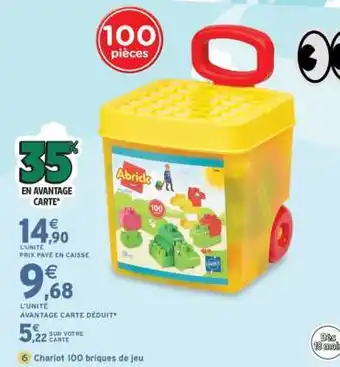 Intermarché Chariot 100 briques de jeu offre
