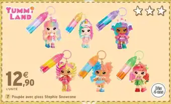 Intermarché Poupée avec gloss Stephie Snowcone offre