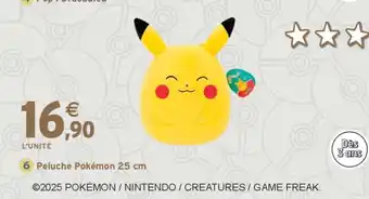 Intermarché Peluche Pokémon 25 cm offre
