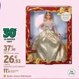 Intermarché Barbie Joyeux Noël blonde offre