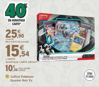 Intermarché Coffret Pokémon Kyurem Noir Ex offre