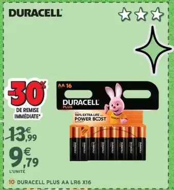 Intermarché DURACELL PLUS AA LR6 X16 offre