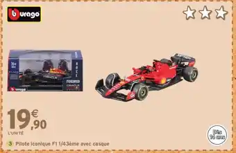 Intermarché Pilote iconique F1 1/43ème avec casque offre