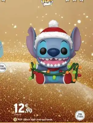 Intermarché POP Stitch Noël avec guirlande offre