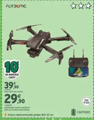 Intermarché Drone radiocommandé pliable Wifi 32 cm offre