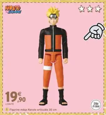 Intermarché Figurine méga Naruto articulée 30 cm offre