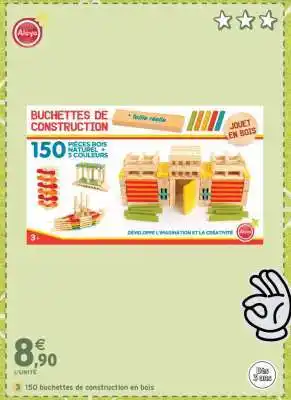 Intermarché 150 buchettes de construction en bois offre