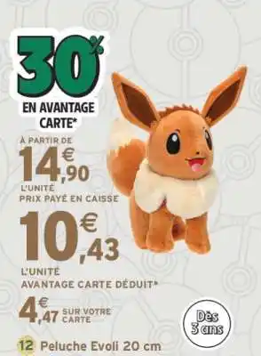Intermarché Peluche Evoli 20 cm offre