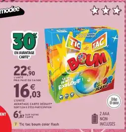 Intermarché Tic Tac Boum Color Flash offre