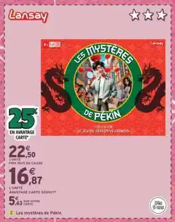 Intermarché Les Mystères de Pékin offre