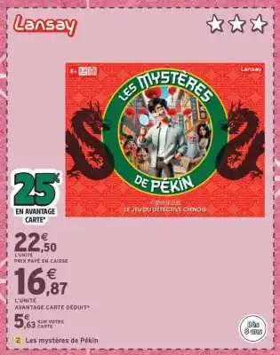 Intermarché Les Mystères de Pékin offre