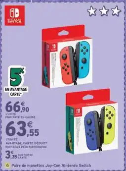 Intermarché Paire de manettes Joy-Con Nintendo Switch offre