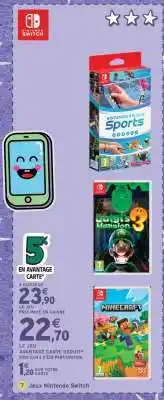 Intermarché Jeux Nintendo Switch offre