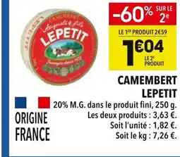 Supeco CAMEMBERT LE PETIT offre