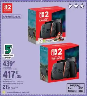 Intermarché Console Nintendo Switch 2 offre
