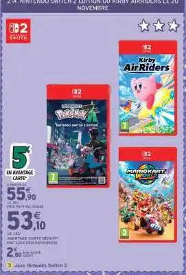 Intermarché Jeux Nintendo Switch 2 offre
