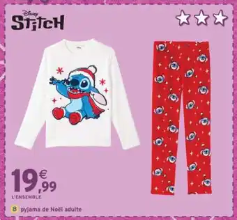 Intermarché pyjama de Noël adulte offre