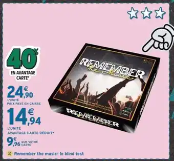 Intermarché Remember the music - le blind test offre