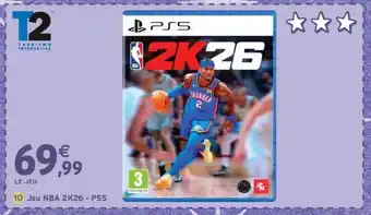 Intermarché Jeu NBA 2K26 - PS5 offre