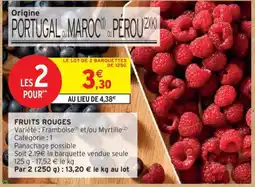 Intermarché LE LOT DE 2 BARQUETTES DE 125G offre