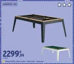 Intermarché Billard STEEL Chêne Sablé offre