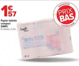 Carrefour Papier toilette compact SIMPL' offre