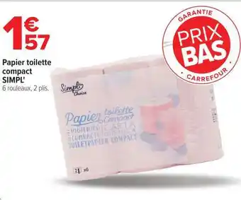 Papier toilette compact SIMPL'