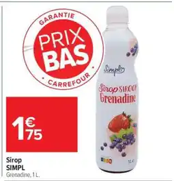 Carrefour Sirop SIMPL offre